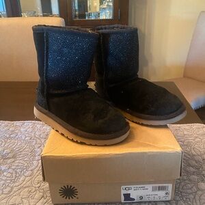 UGG Kids Sparkle Black Boots